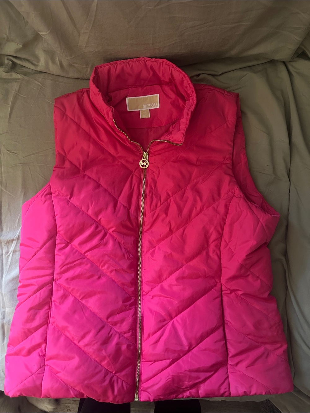 Michael Kors Hot Pink Quilted Puffer Vest